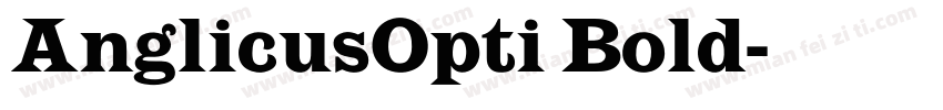 AnglicusOpti Bold字体转换